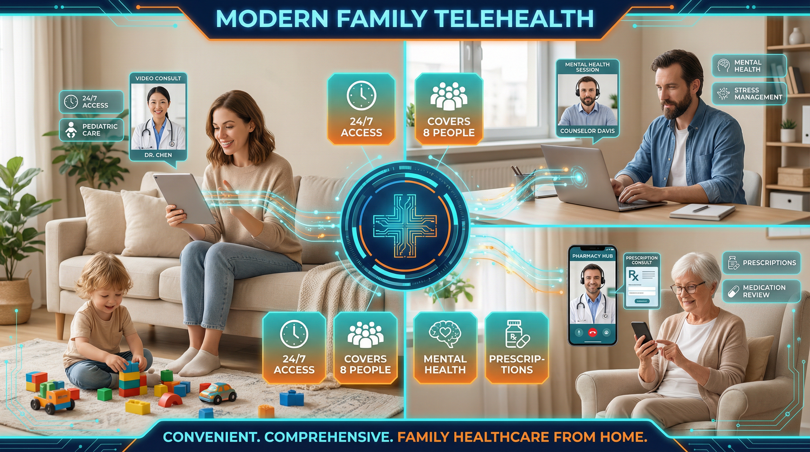 24/7 Telehealth Family Coverage